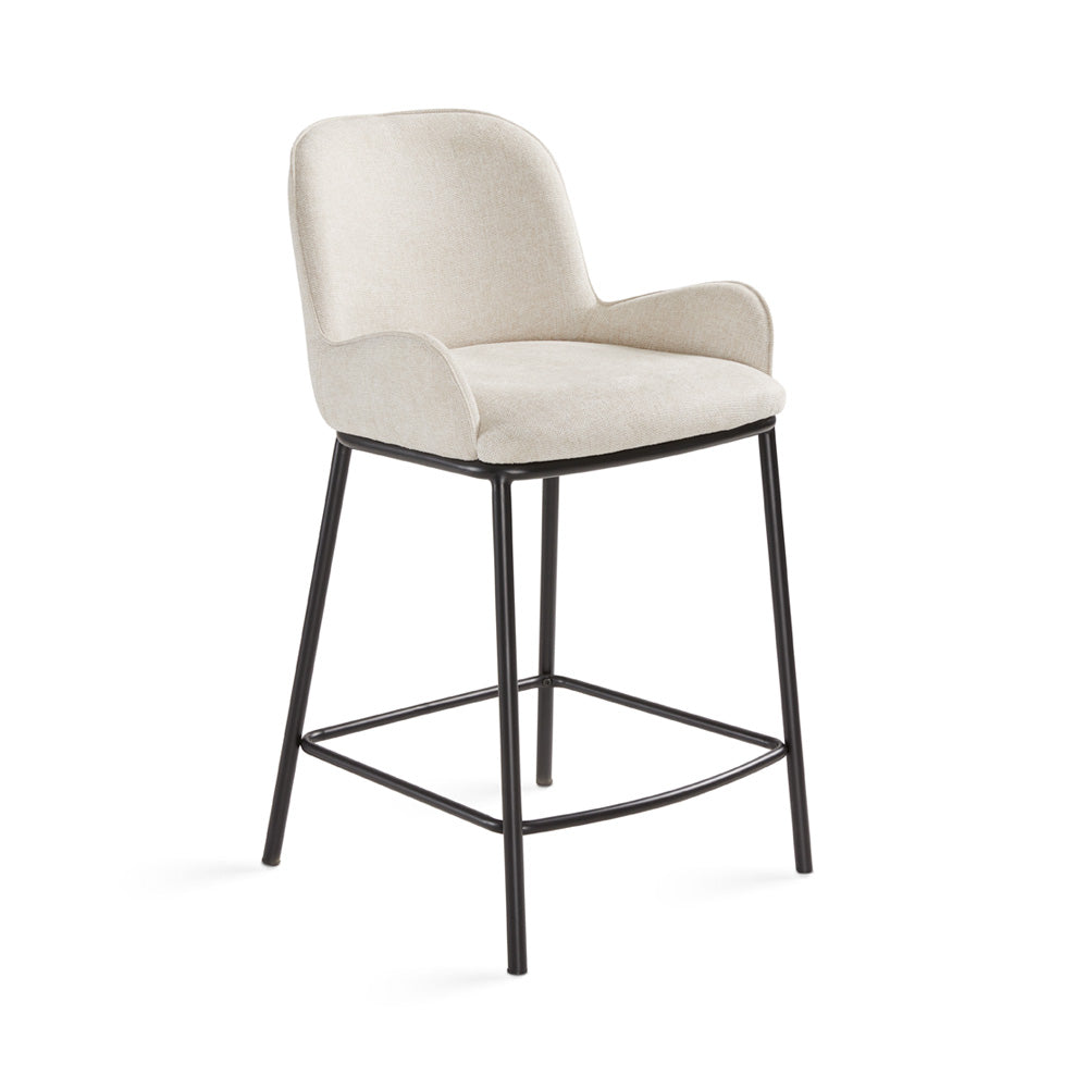 Wesley Counter Stool in Light Grey