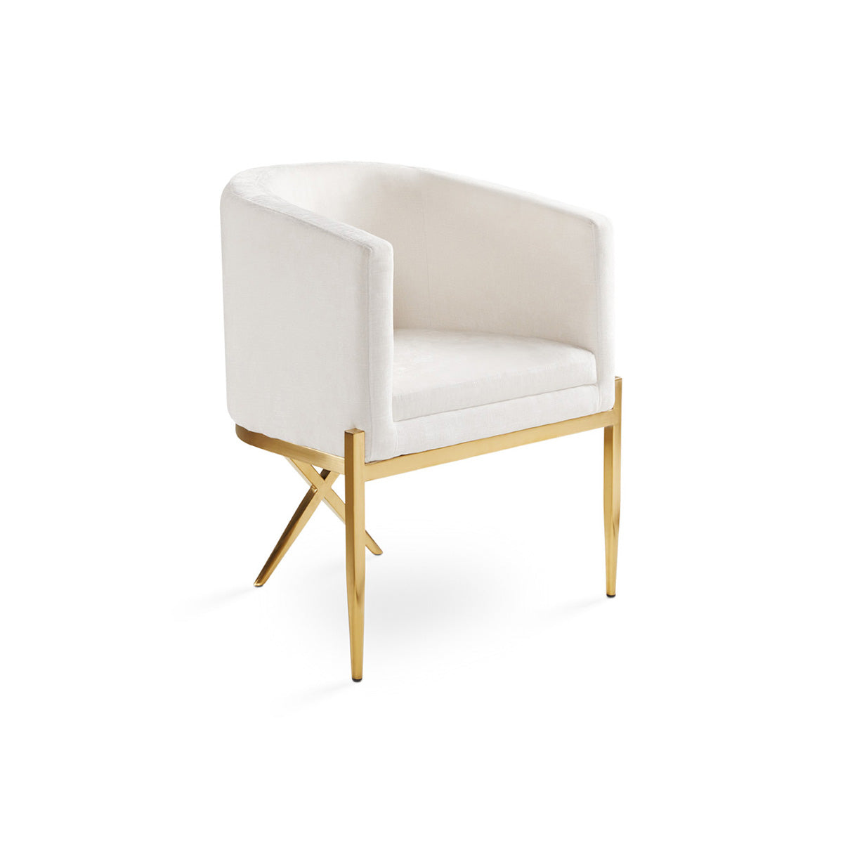 Apache Brushed Gold Accent Chair