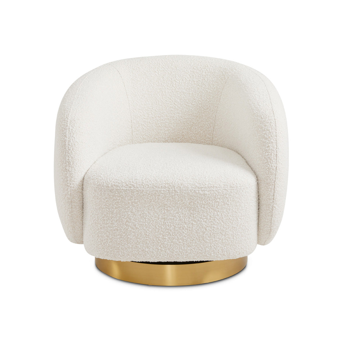 Georgina Swivel Accent Chair with Gold Base