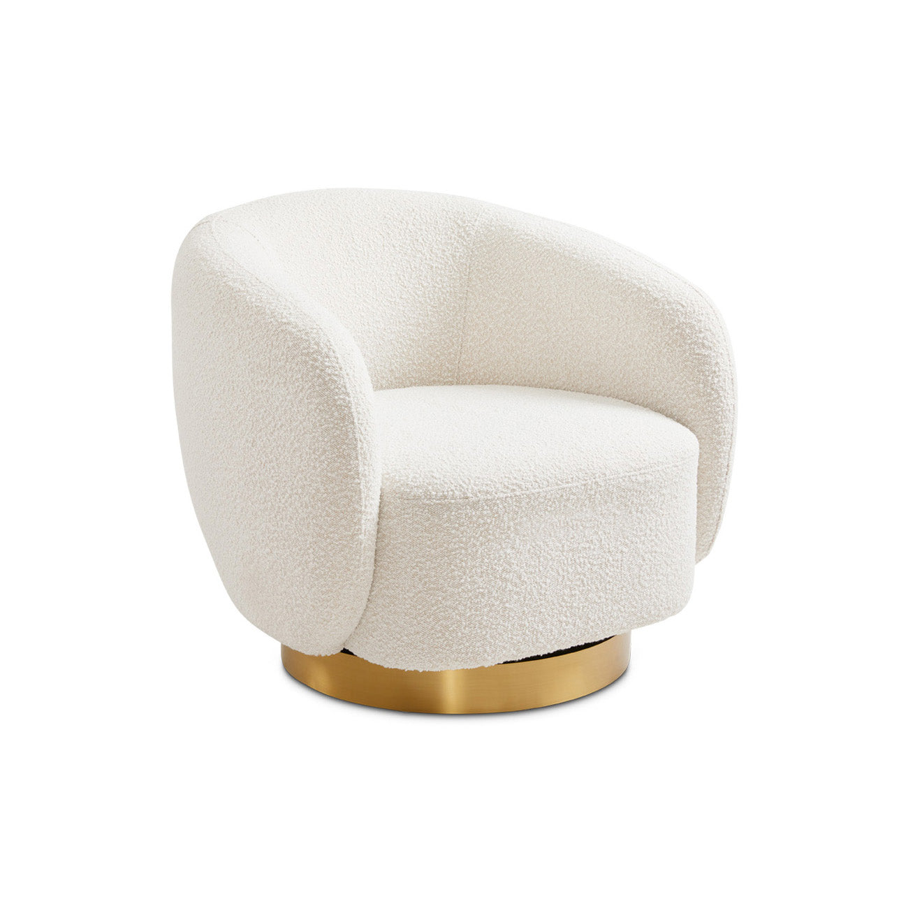 Georgina Swivel Accent Chair with Gold Base