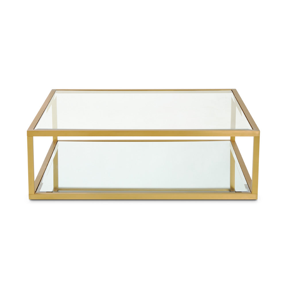 Fabian Square Coffee Table Brushed Gold