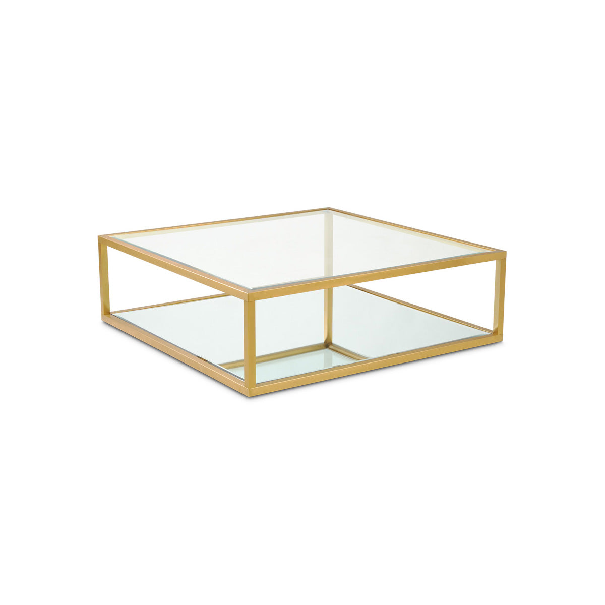 Fabian Square Coffee Table Brushed Gold