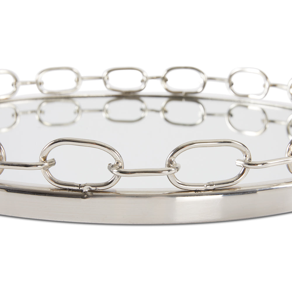 Chain Link Trays (Set of 2) SILVER