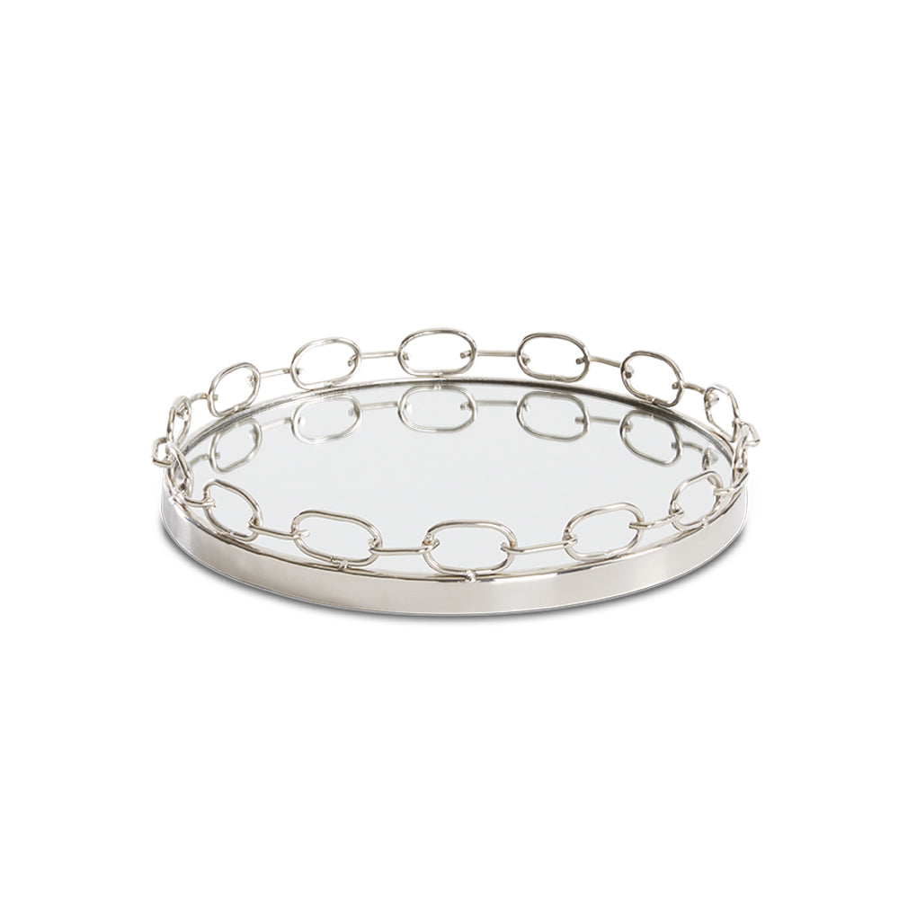 Chain Link Trays (Set of 2) SILVER