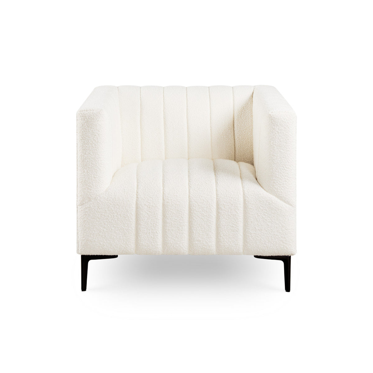 Meeko Boucle Accent Chair in off-white