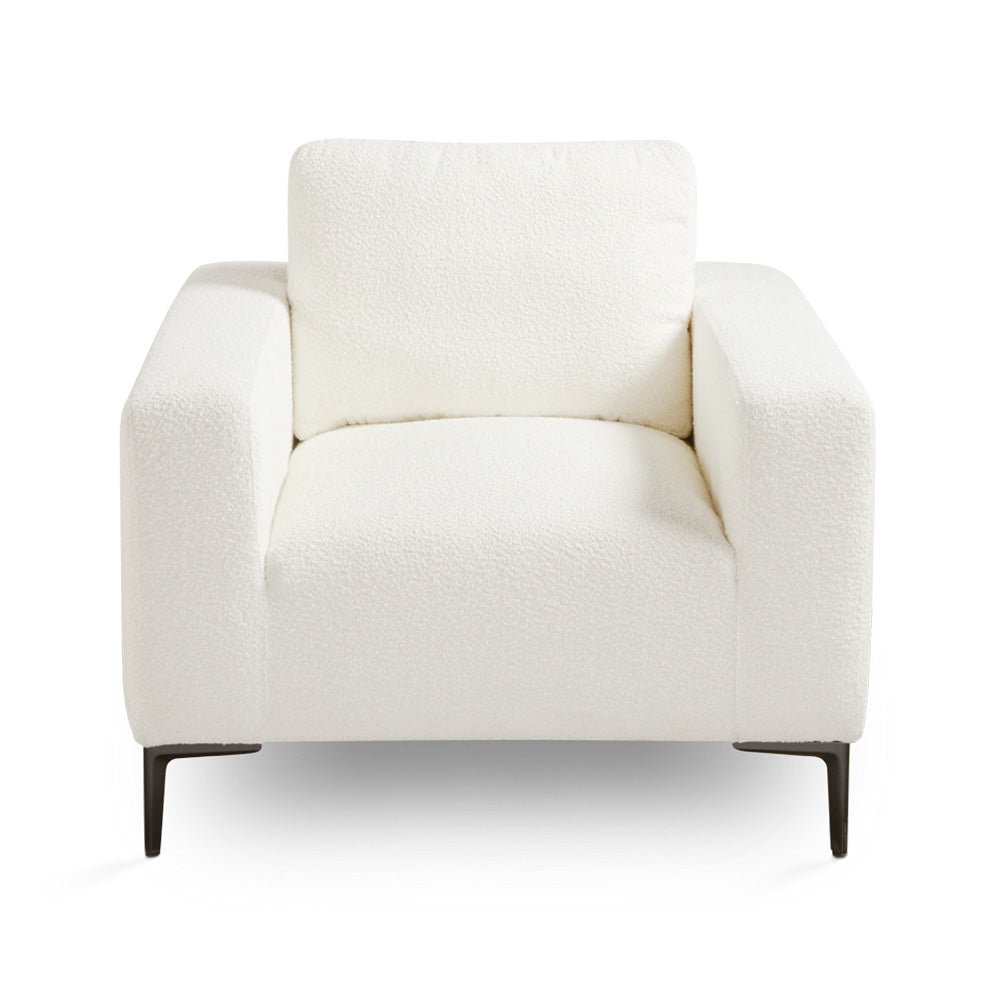 Barrett Accent Chair in White Boucle
