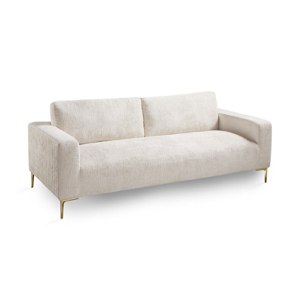 Barrett Gold Sofa in Grey Chenille
