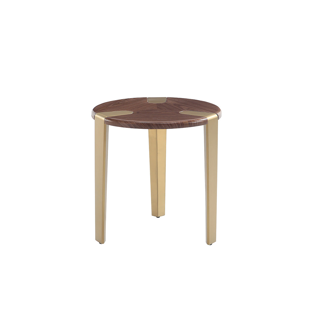 Melody End Table with Brushed Bronze Steel Legs