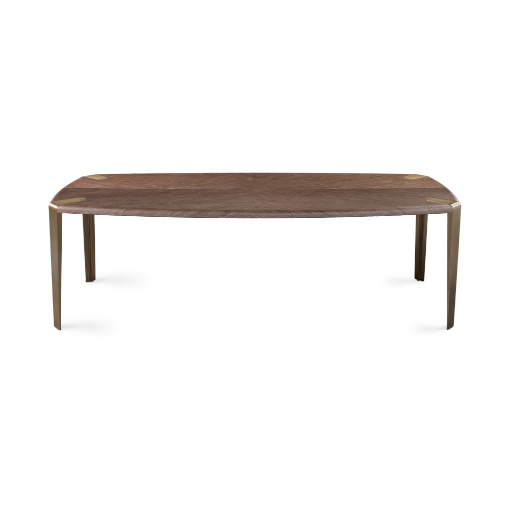 Melody Dining Table Brushed Bronze Steel