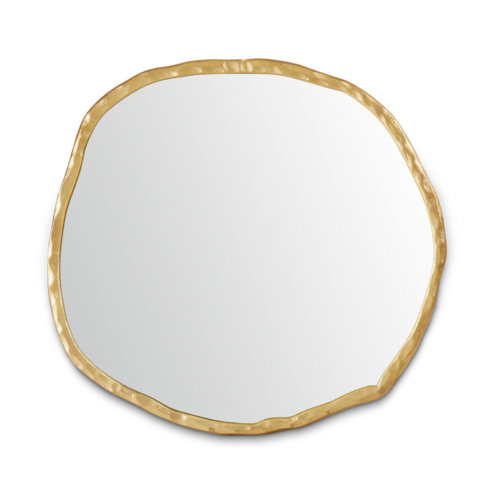 Organic Shape Mirror Gold